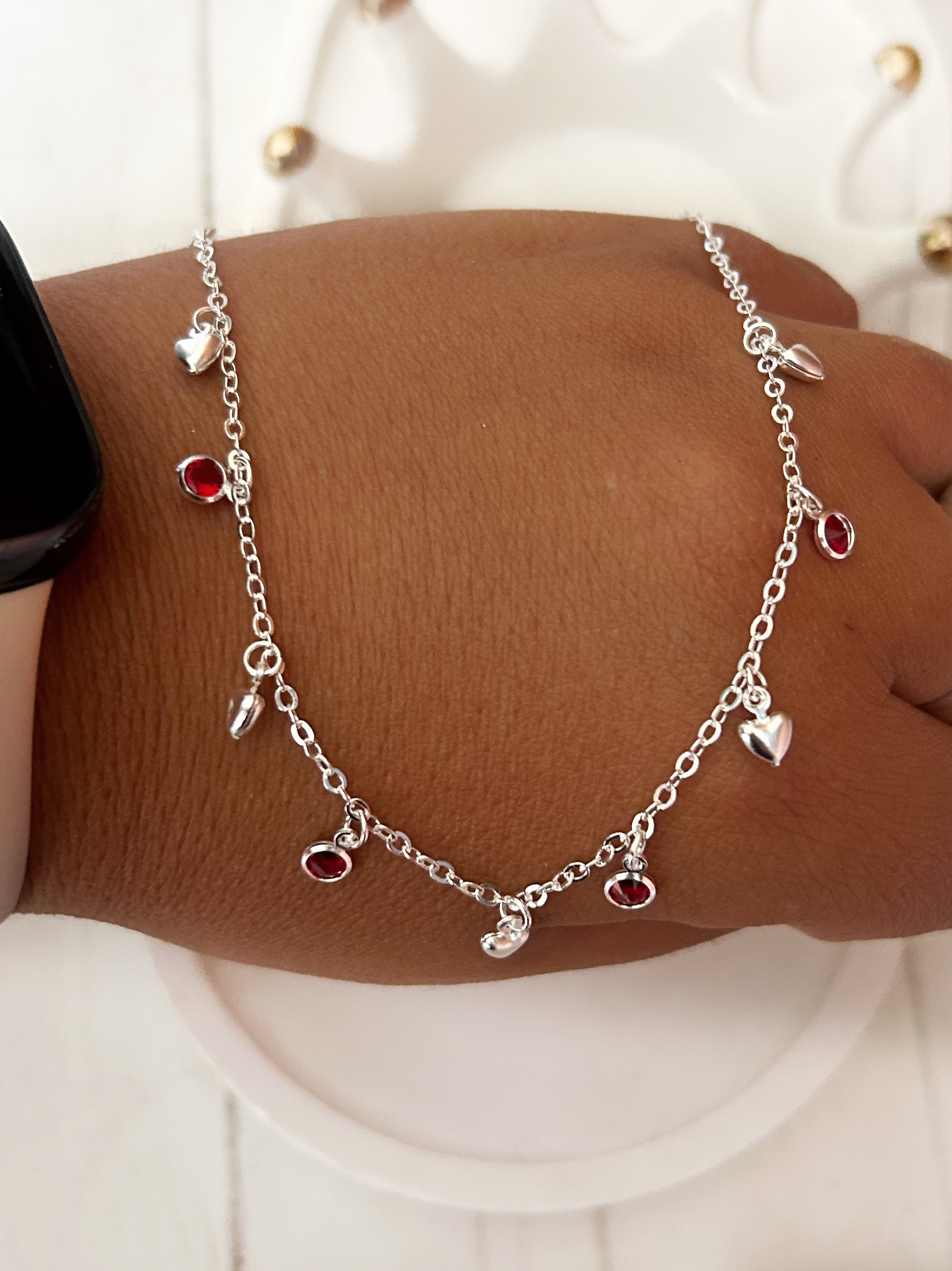 CONJPL000387 CHOKER MIX DIJES CUBIC ROJO PL900 - Imagen 3